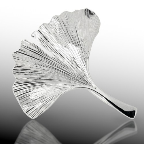 Ginkgonadel in Sterlingsilber